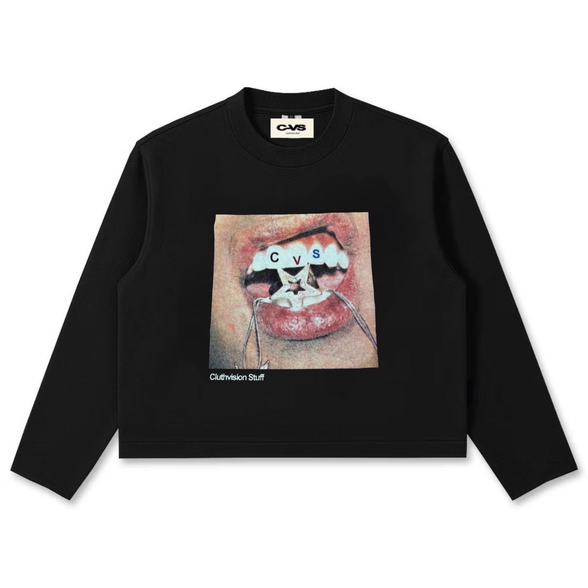 LONGSLEEVE BLACK LIPS