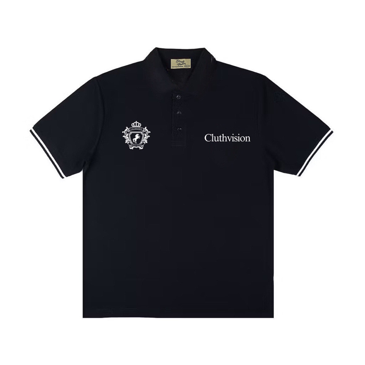 POLOSHIRT ROYAL GLORY BLACK