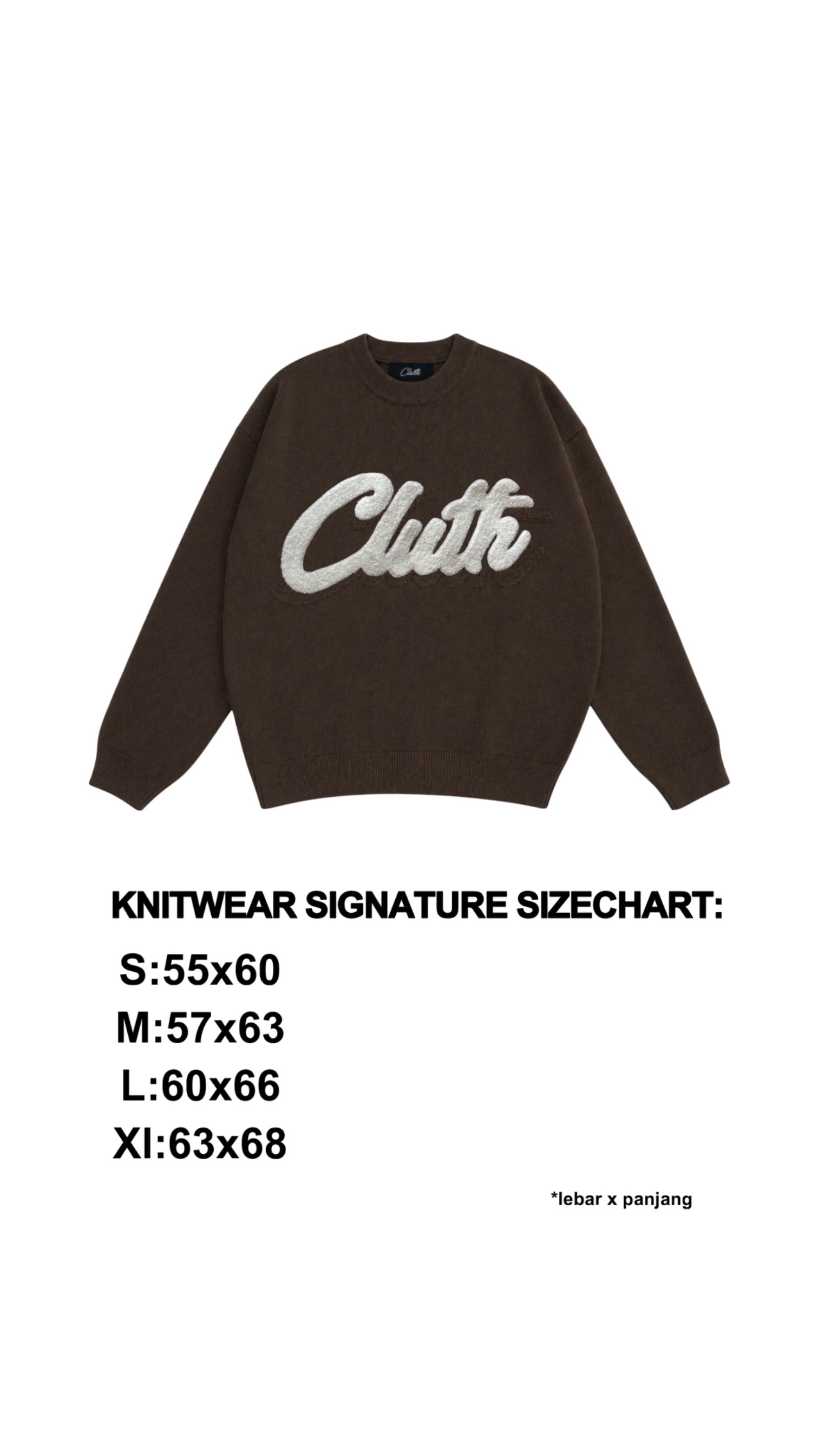 KNITWEAR SIGNATURE CLUTH