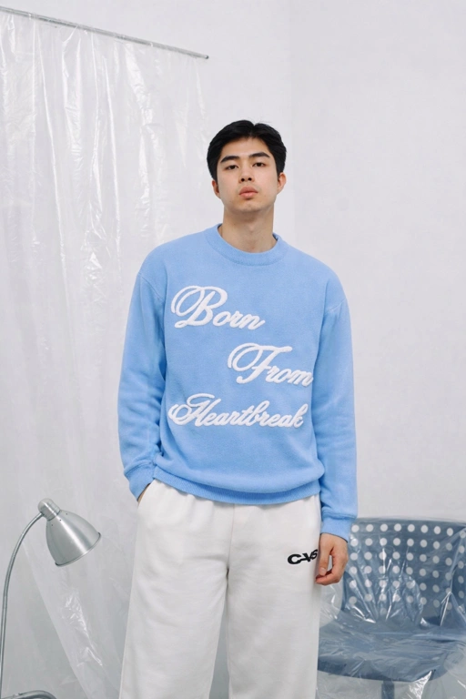 Image of KNITWEAR SKY BLUE BORN FROM HEARTBREAK