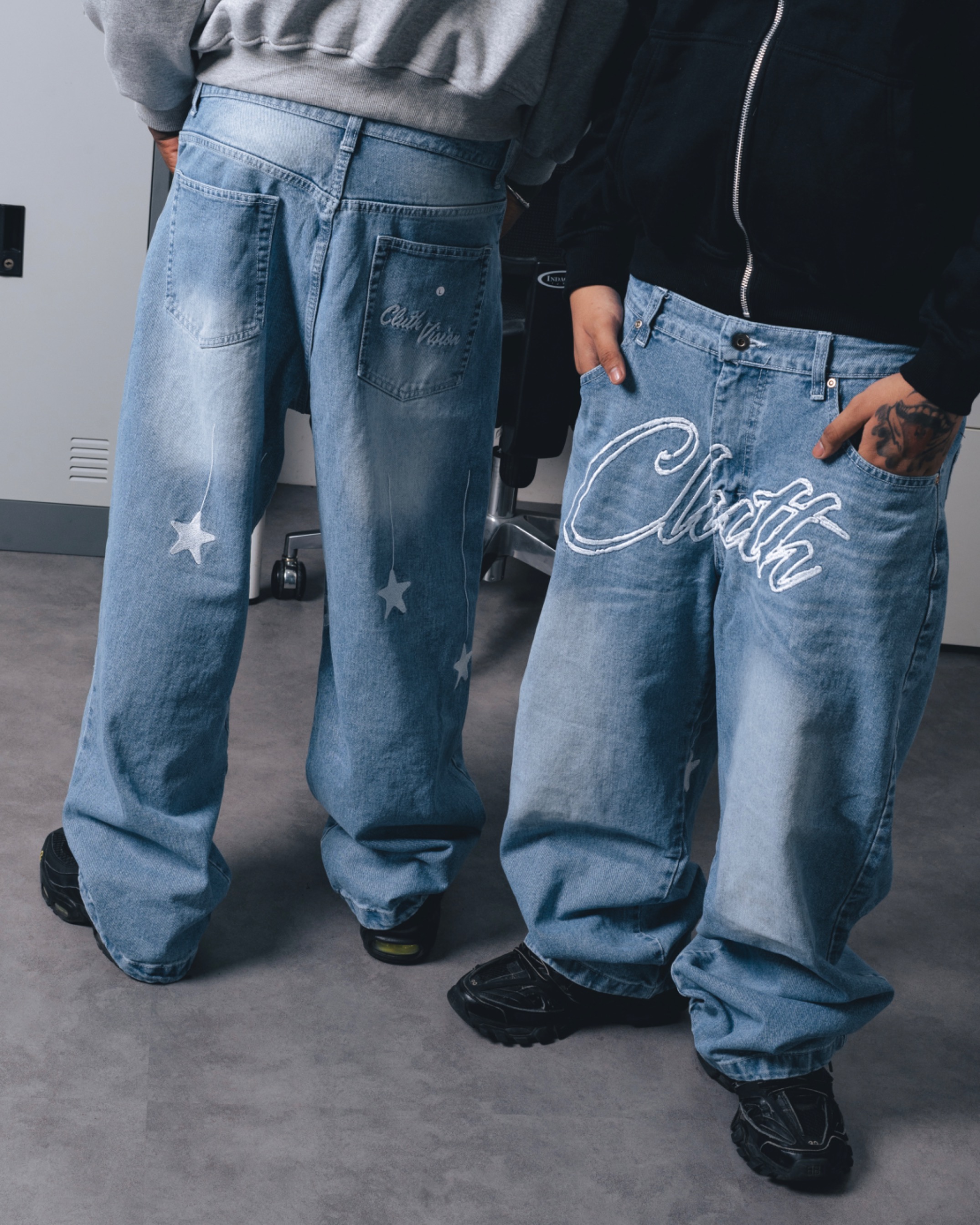 BAGGY JEANS CLUTHVISION BLUE STARS