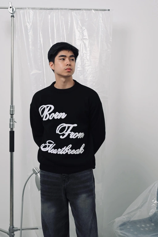 Image of KNITWEAR BORN FROM HEARTBREAK BLACK v2.