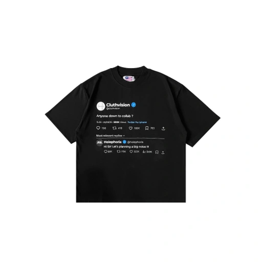 Image of TWITTER BLACK TSHIRT HOLEVISION