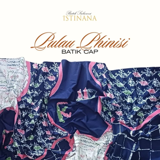 Image of Batik Motif Cap Pulau Phinisi Kecil