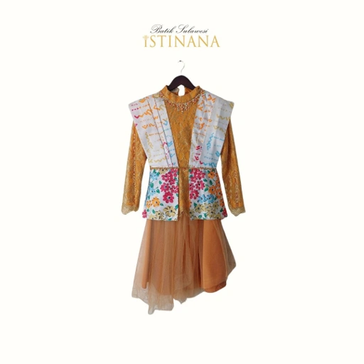 Image of Dress Motif Malino Orange
