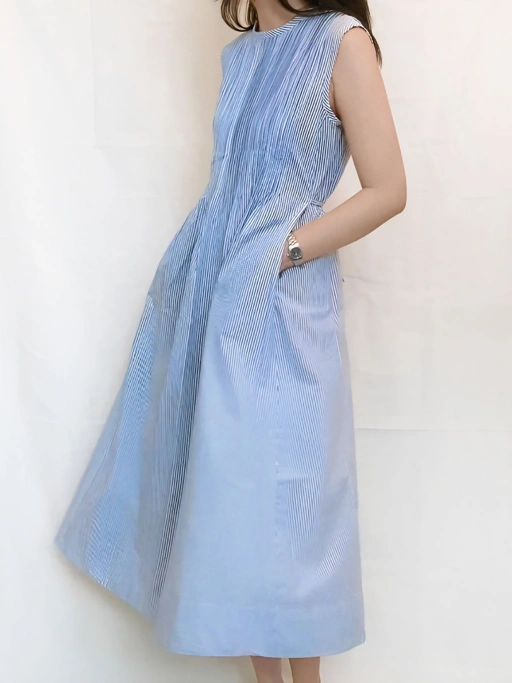 Image of Willa Pintuck Dress 100% Natural Cotton