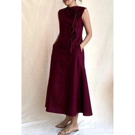 Image of Kaia A-line skirt - 100% Natural Fibers from Cotton and Linen