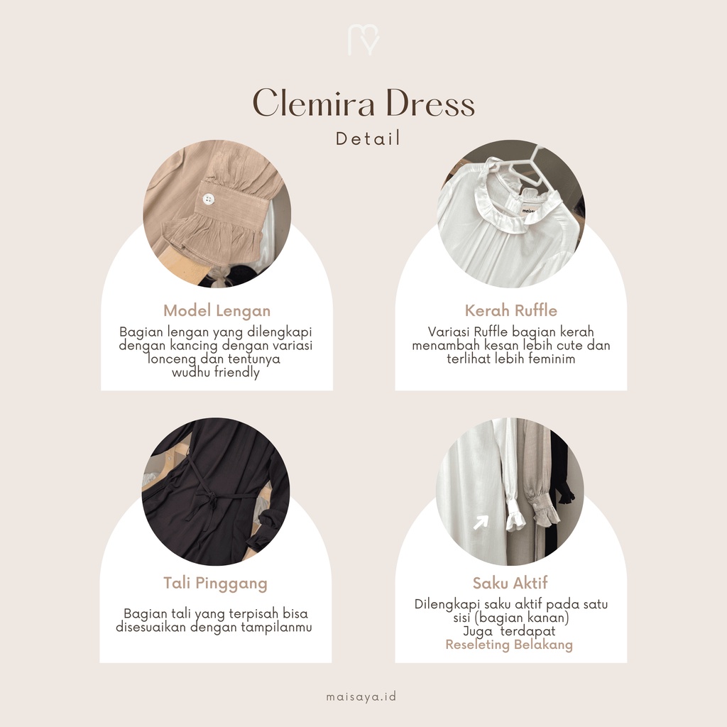 Clemira Dress Yoryu Crinkle by MAISAYA.ID