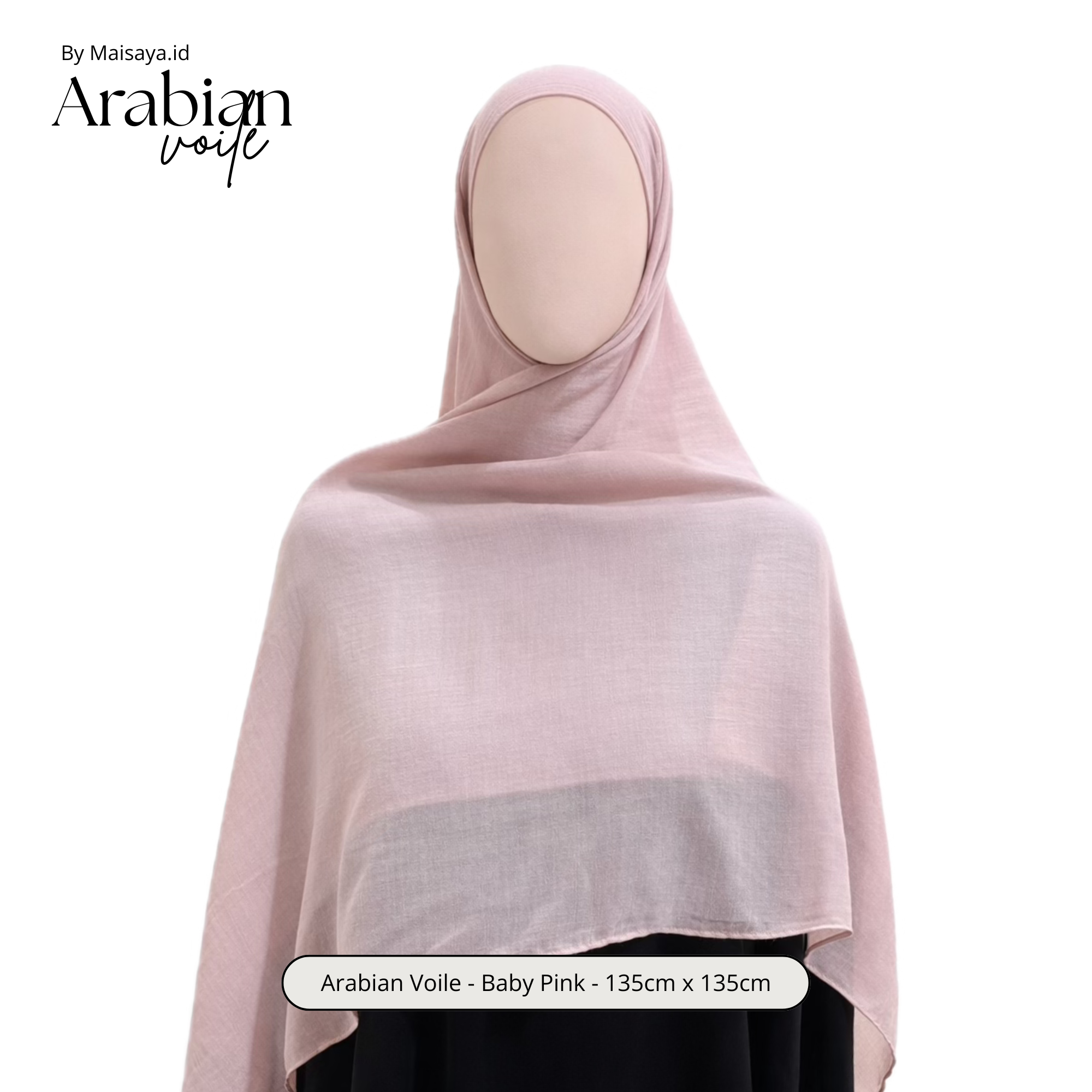 KHIMAR BANDANA by MAISAYA - Segitiban (Segitiga Bandana) Bahan Arabian Voile & Viscose Syar'i