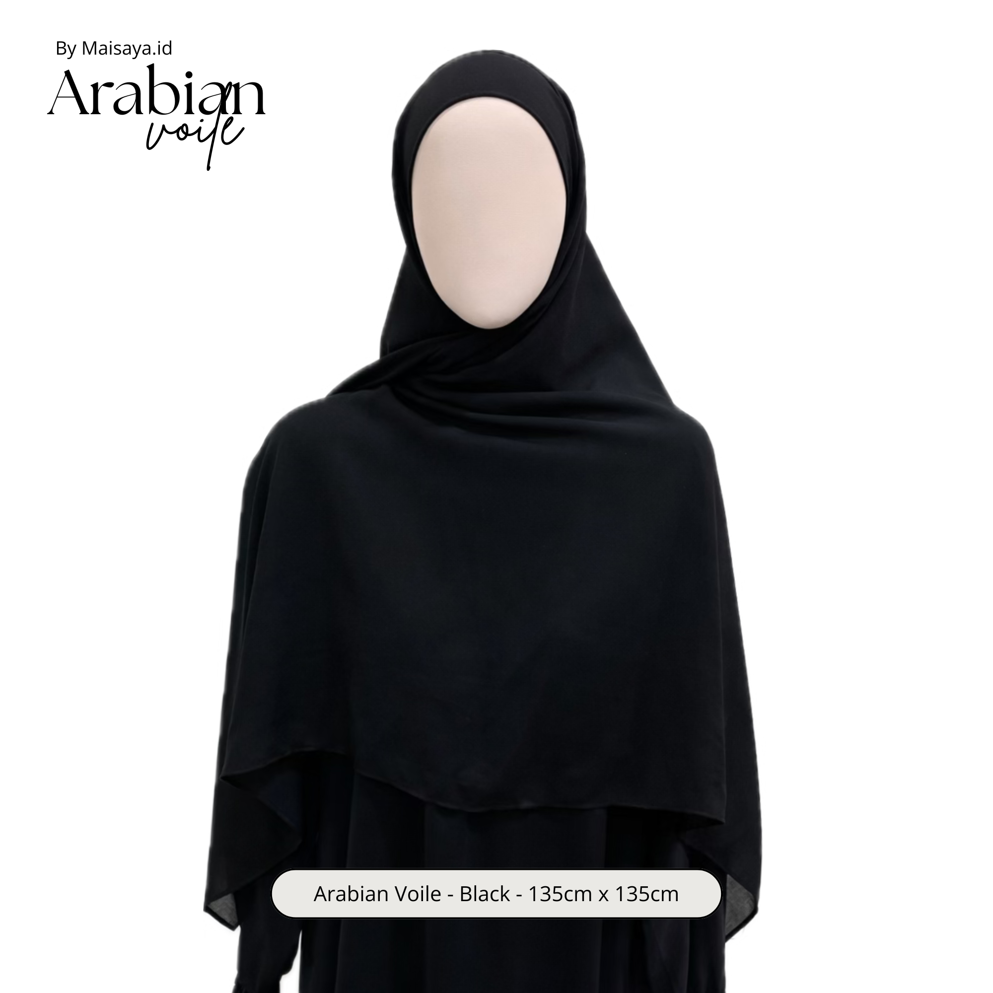 KHIMAR BANDANA by MAISAYA - Segitiban (Segitiga Bandana) Bahan Arabian Voile & Viscose Syar'i