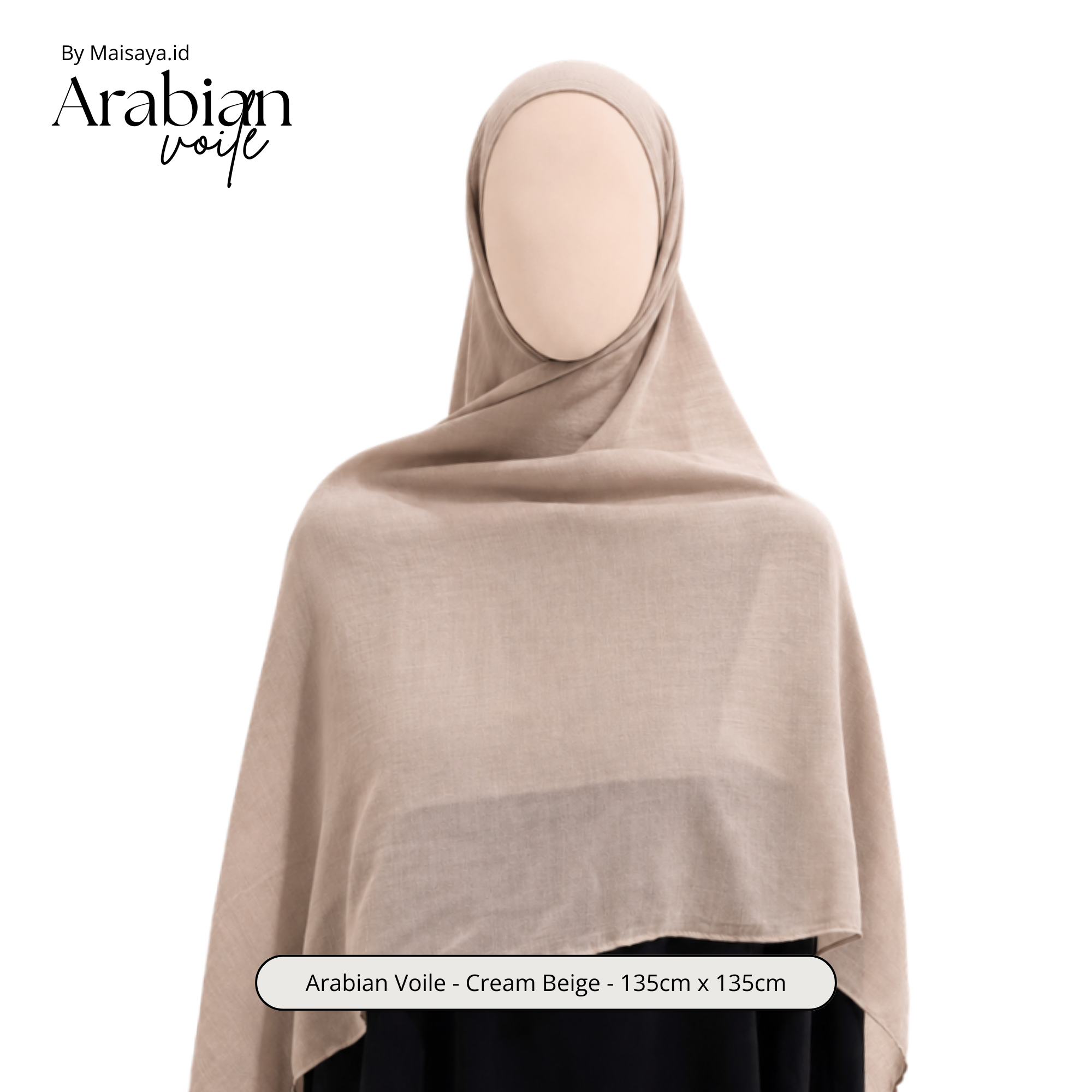 KHIMAR BANDANA by MAISAYA - Segitiban (Segitiga Bandana) Bahan Arabian Voile & Viscose Syar'i