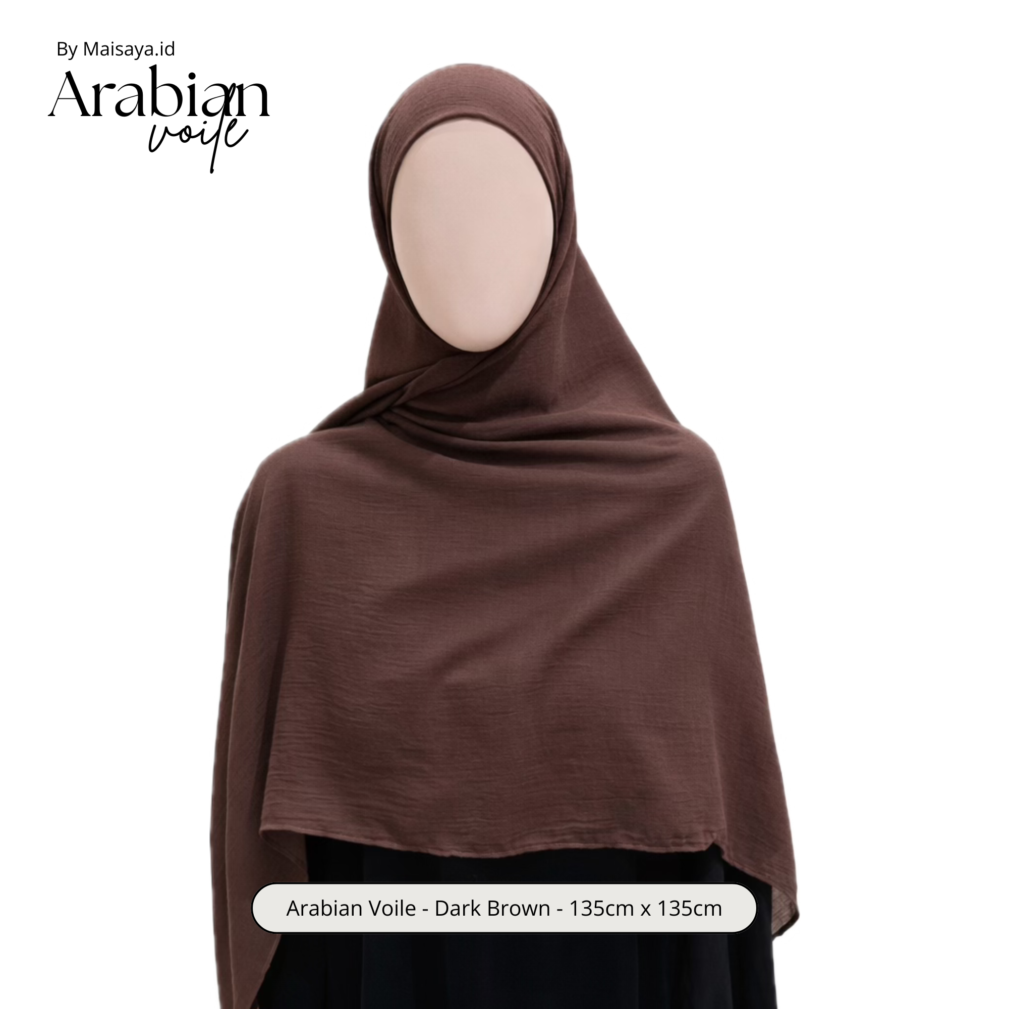 KHIMAR BANDANA by MAISAYA - Segitiban (Segitiga Bandana) Bahan Arabian Voile & Viscose Syar'i