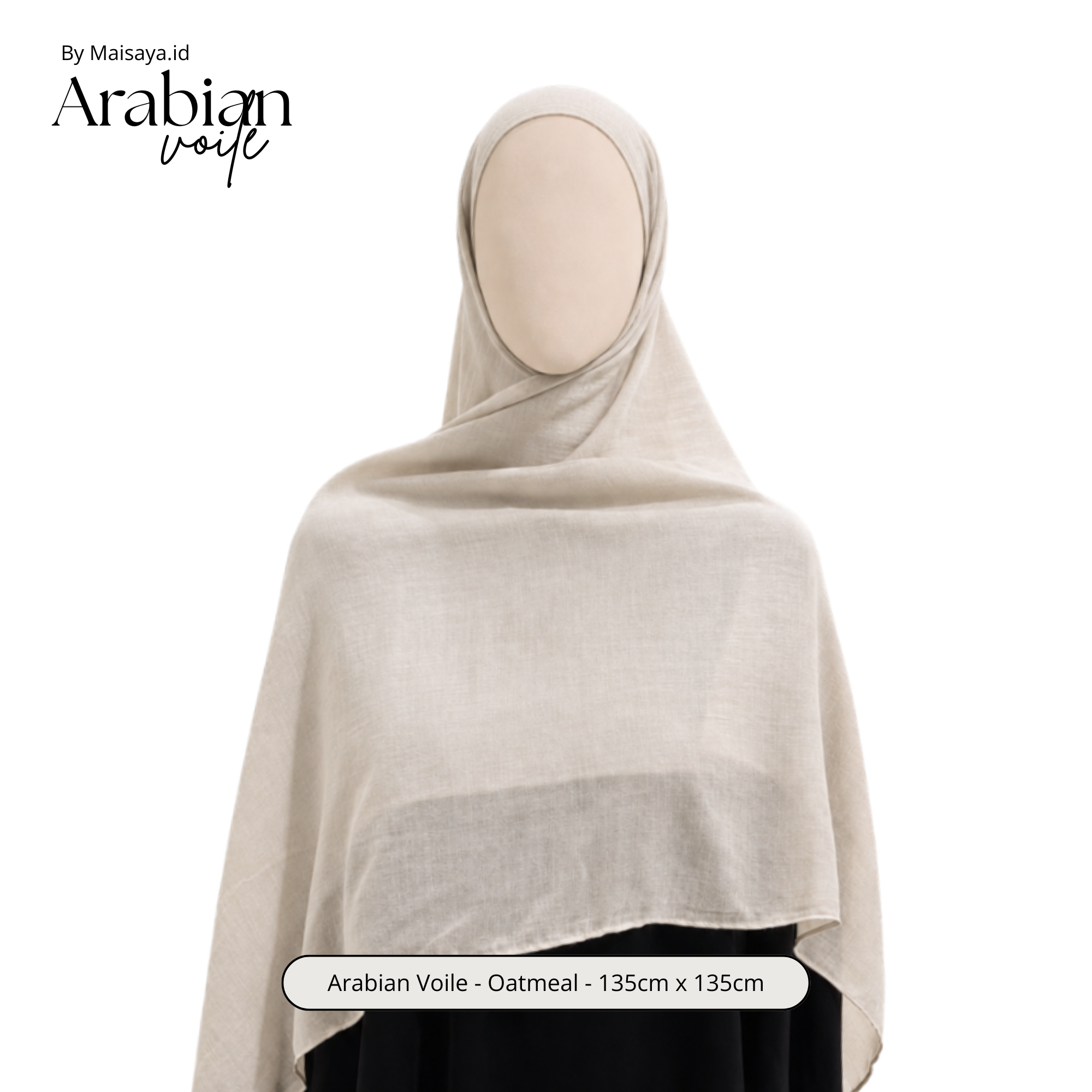 KHIMAR BANDANA by MAISAYA - Segitiban (Segitiga Bandana) Bahan Arabian Voile & Viscose Syar'i