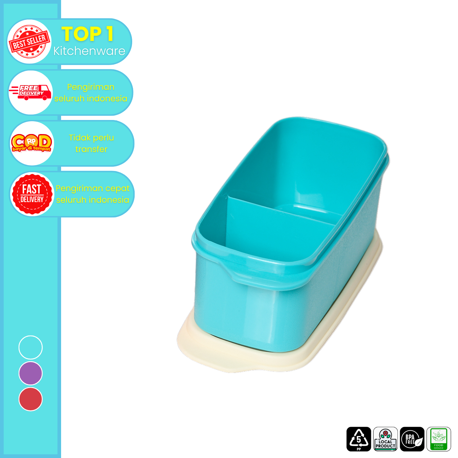 CPM Kotak Bekal Jennie 1 Pcs Sekat