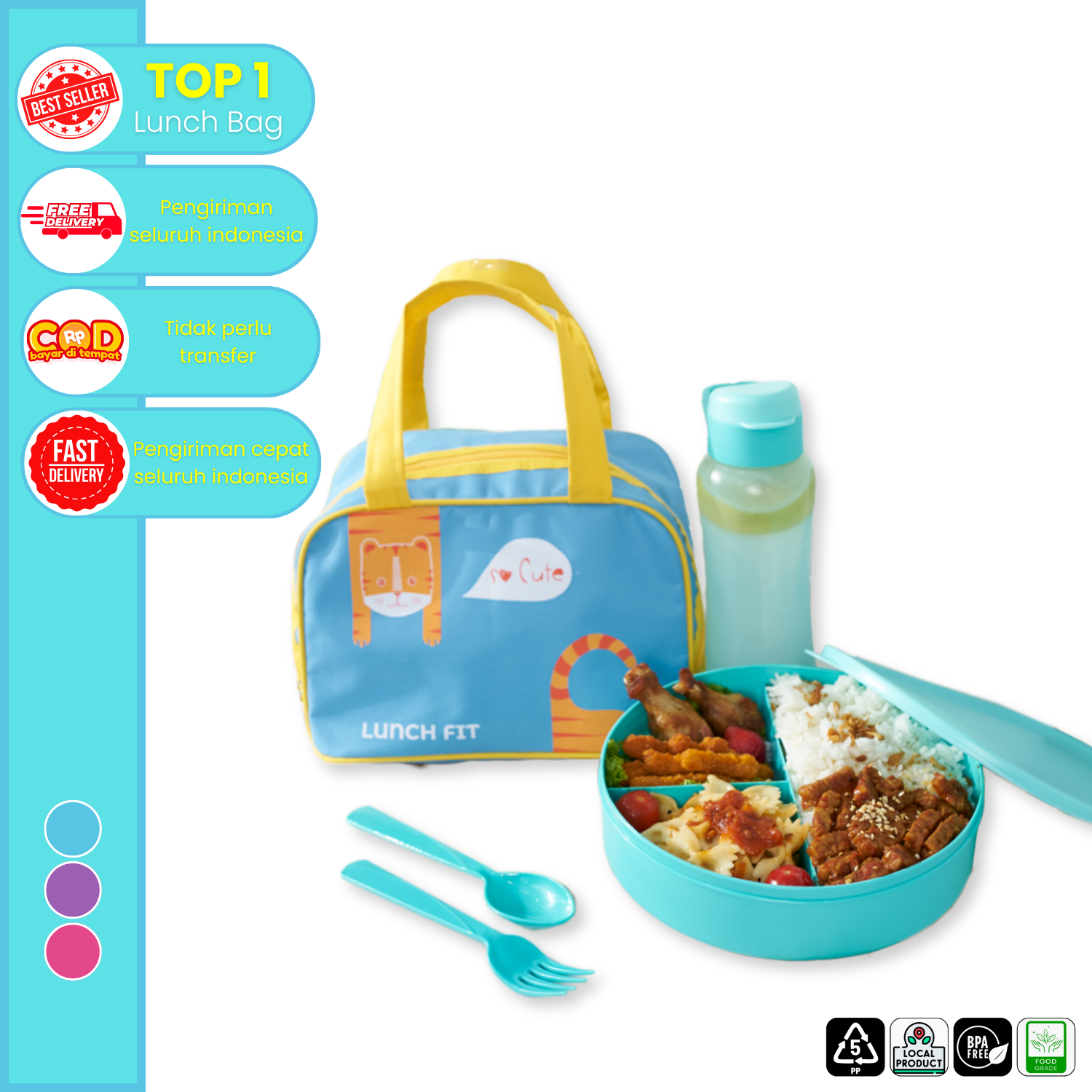 CPM Chiara Lunch Bag Set Of 4 Pcs