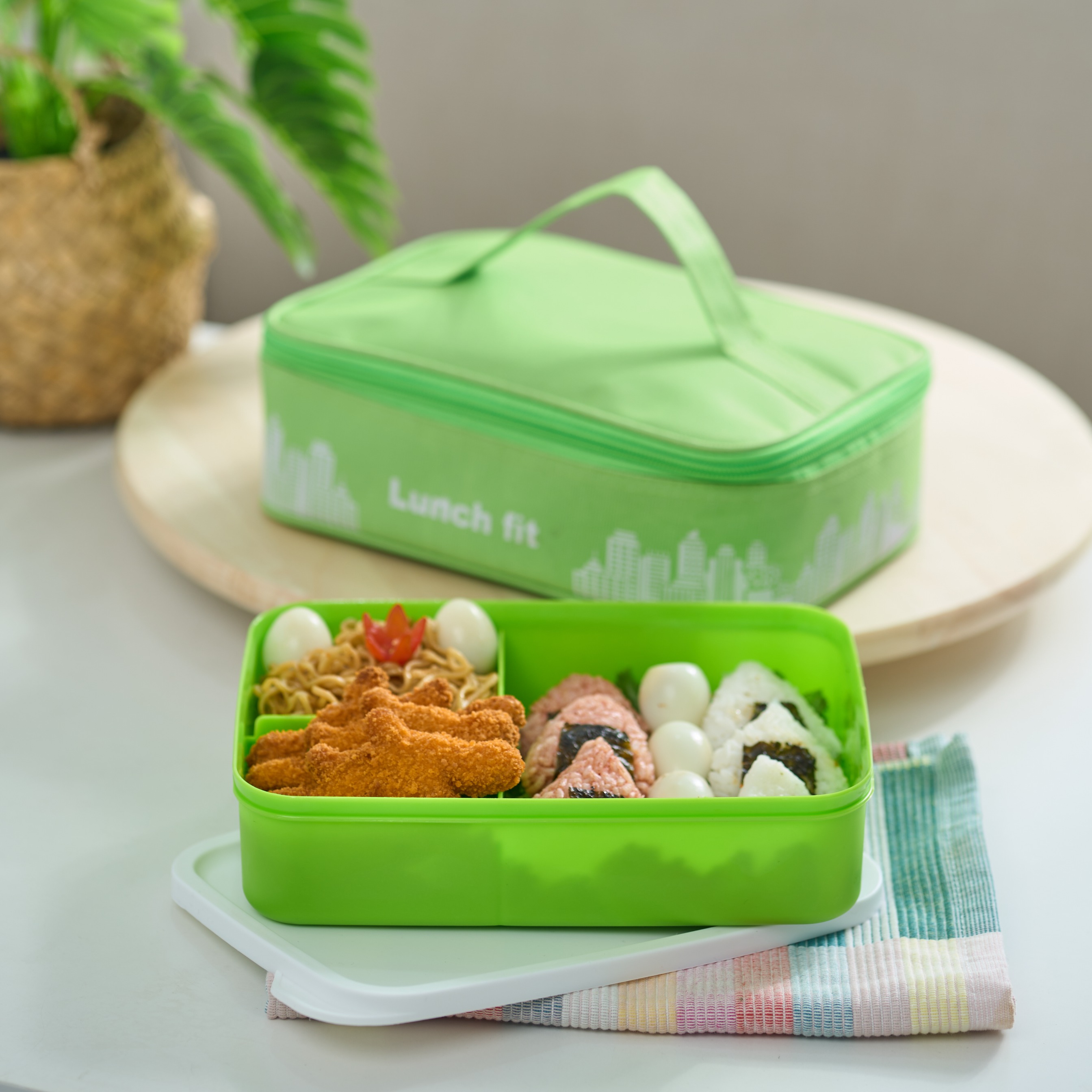 CPM Lunch Fit Square Deluxe With Bag/Tas Bekal Makan Simpel