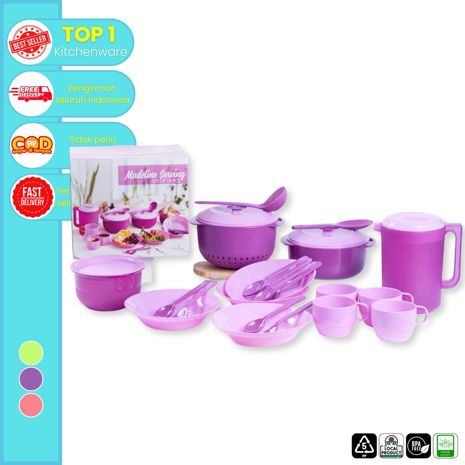 CPM Madeline Serving Set Isi 18 Pcs