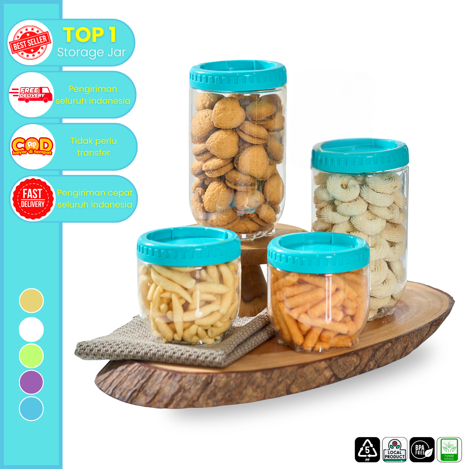 CPM Paket Rio Jar 4 In 1 ( S 2 Pcs Dan M 2 Pcs ) Toples Multifungsi