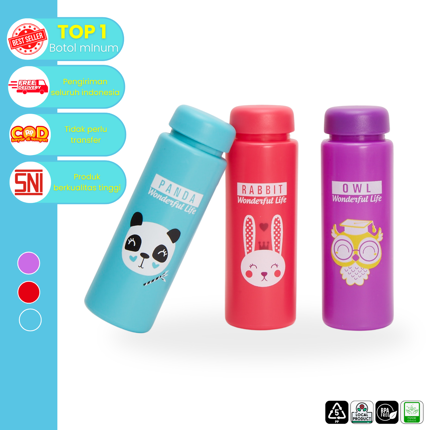 CPM Bottle Animal 500 ml Set 1/ Bottle Minum