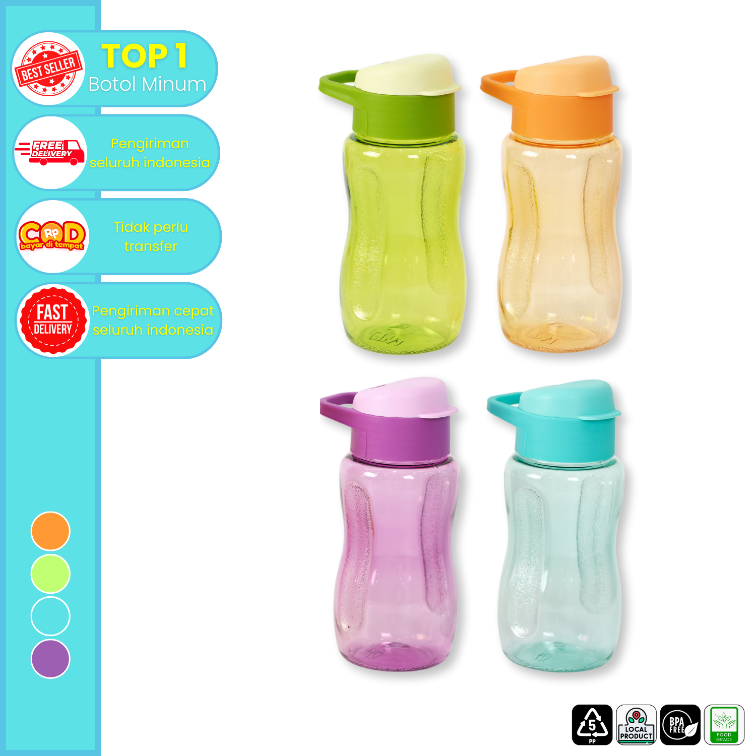 CPM Mia Bottle Set Of 4 Pcs Mix Warna