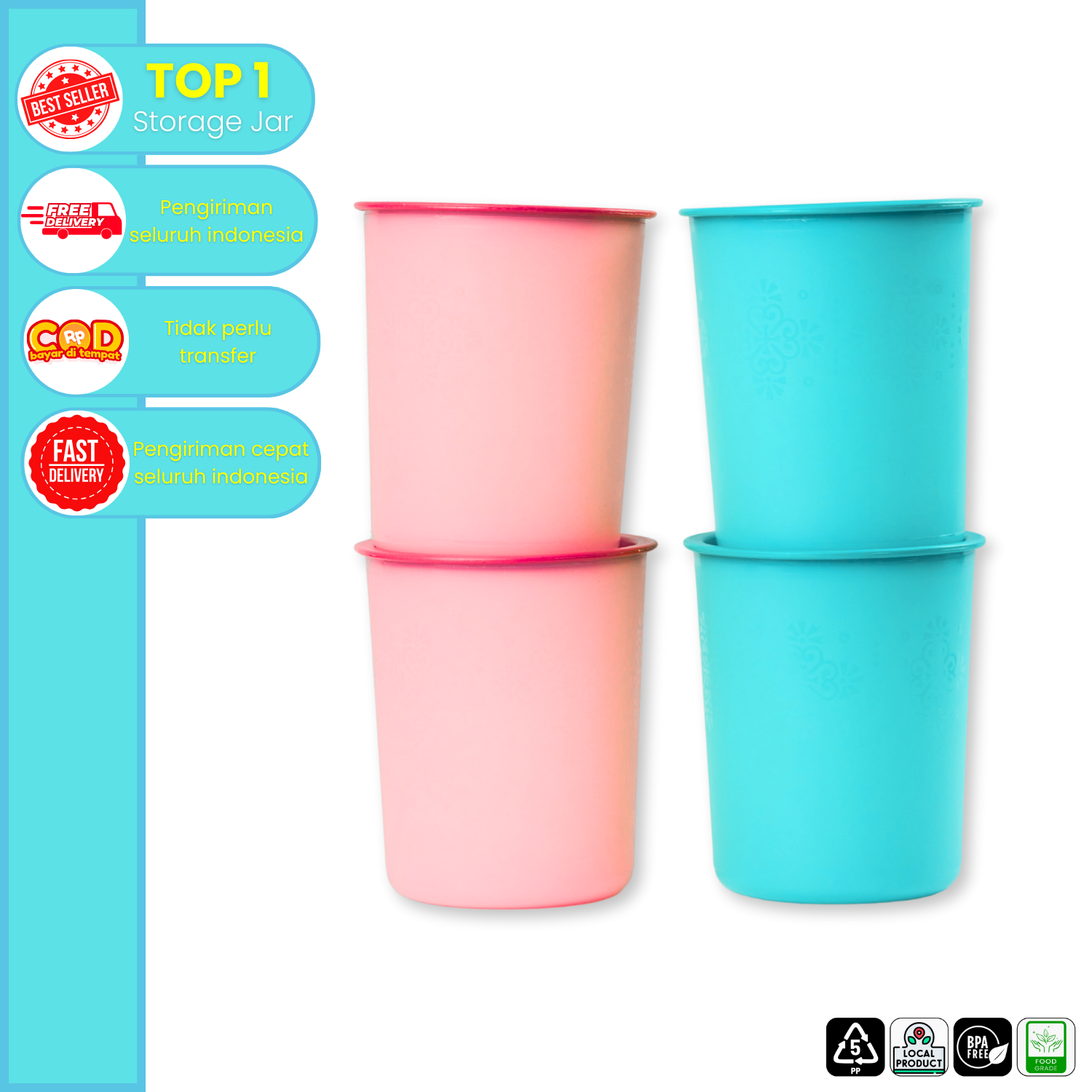 CPM Fun Color Savina M Four Blue2 pink2 Set Of 4 Pcs
