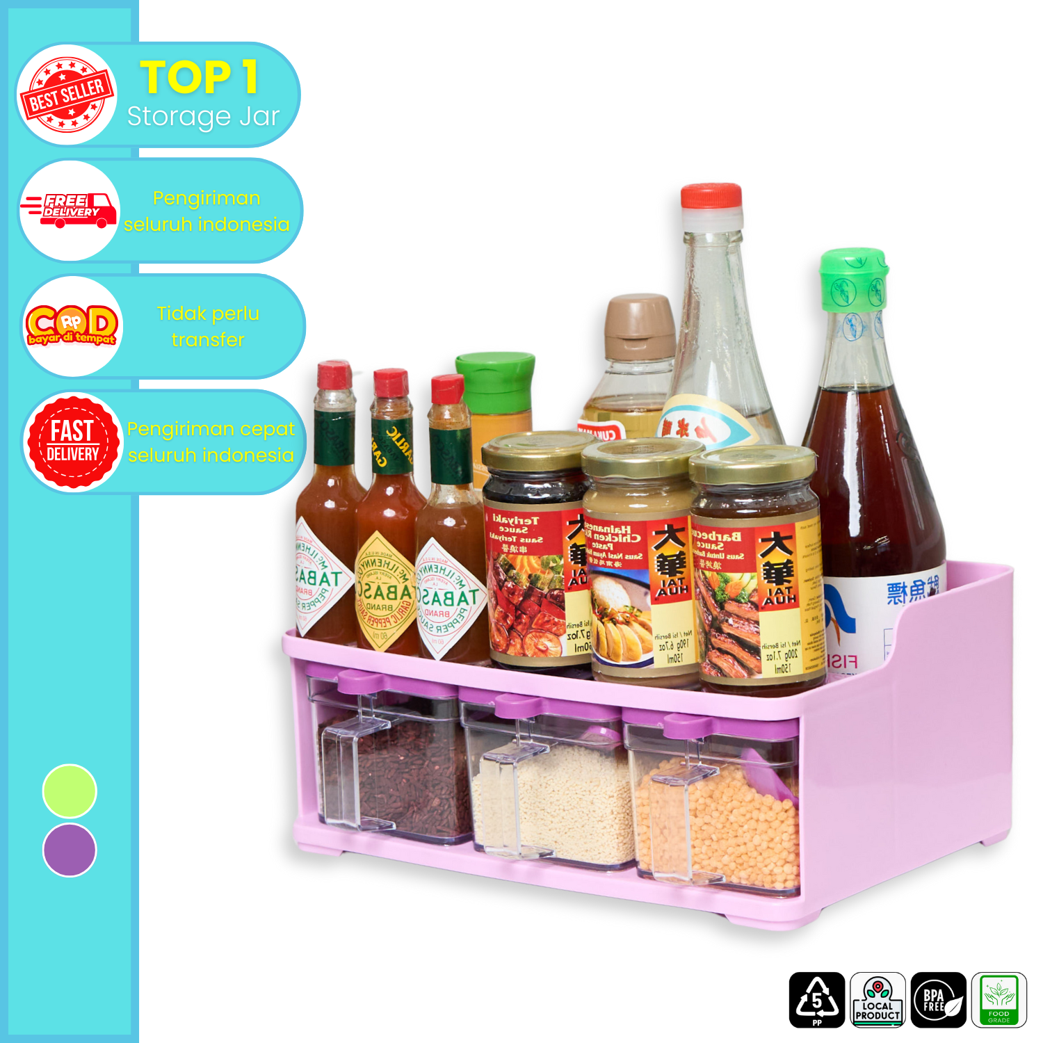CPM Michelle Spice Rack SSN 1/Rak Bumbu/Tempat Bumbu Mstr