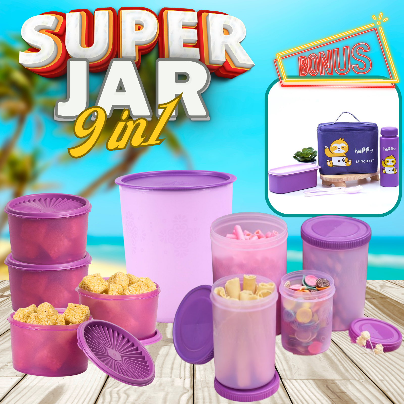 CPM Paket Super Jar 9 In 1 ( Claryn S 4 + Ruby Set 4 + Savina L 1 + Jennie kids 1 Set )