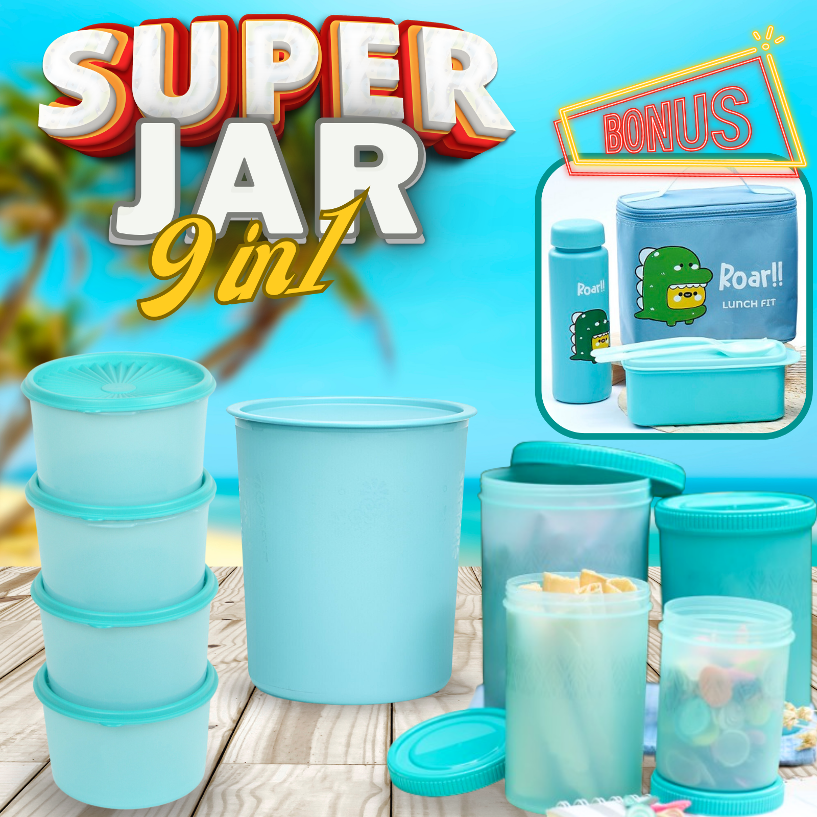 CPM Paket Super Jar 9 In 1 ( Claryn S 4 + Ruby Set 4 + Savina L 1 + Jennie kids 1 Set )