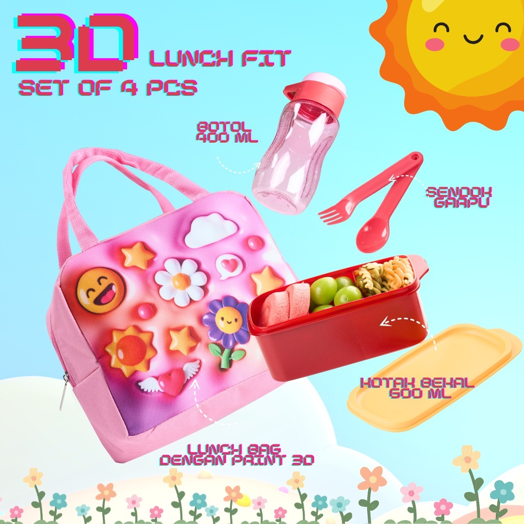 CPM Lunch Bag 3D Set Of 4 Pcs /Tas Bekal Set