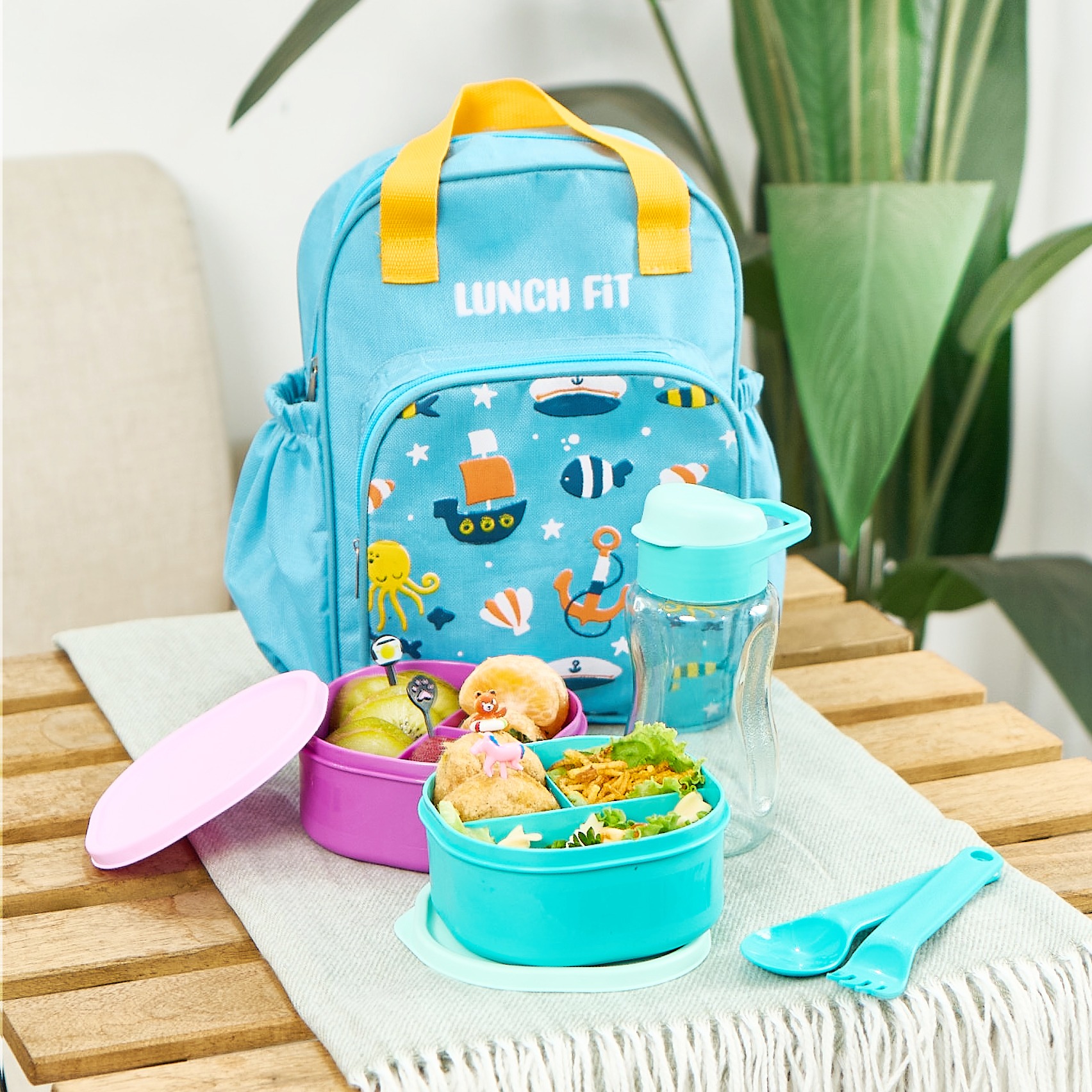 CPM Lionel Lunch Bag Set Of 4 Pcs /Tas Bekal Makan Set
