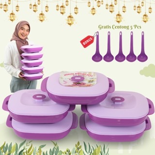 CPM Tempat Sayur Jasmine 1,8 Liter Set Of 5 Pcs Gratis 5 Centong Sayur