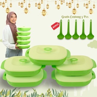 CPM Tempat Sayur Jasmine 1,8 Liter Set Of 5 Pcs Gratis 5 Centong Sayur
