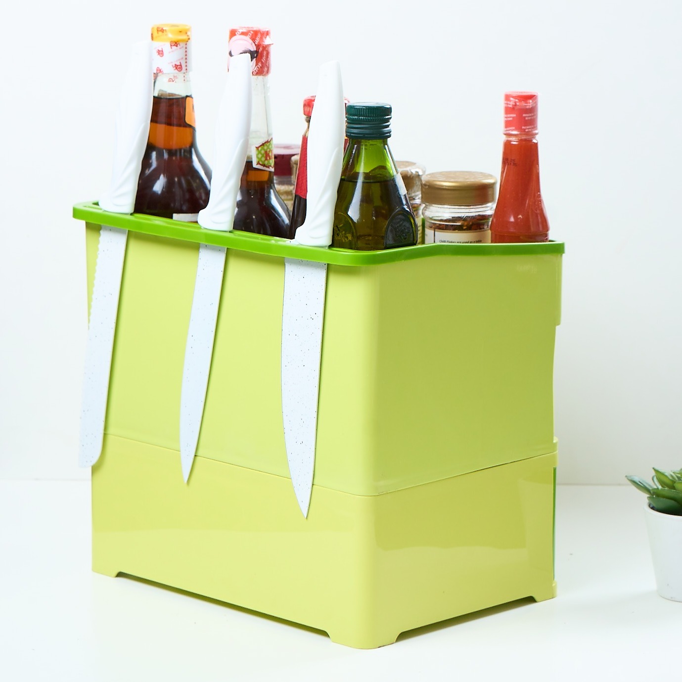 CPM HAZEL Spice Rack SS2 Organizer Rack With Brown Box/Rak Bumbu 2 Susun
