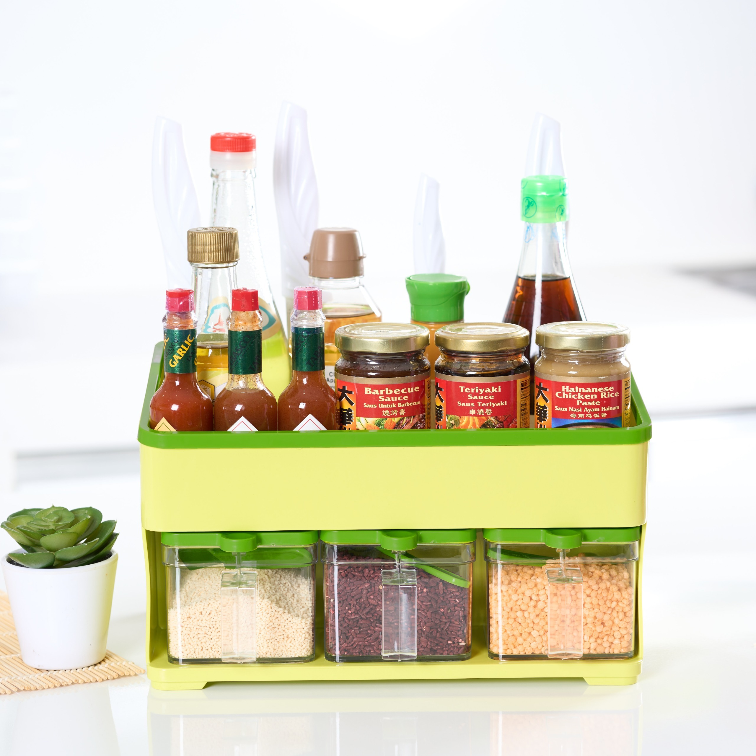 CPM HAZEL Spice Rack SS1 Organizer Rack With Brown Box/Rak Bumbu 1 Susun