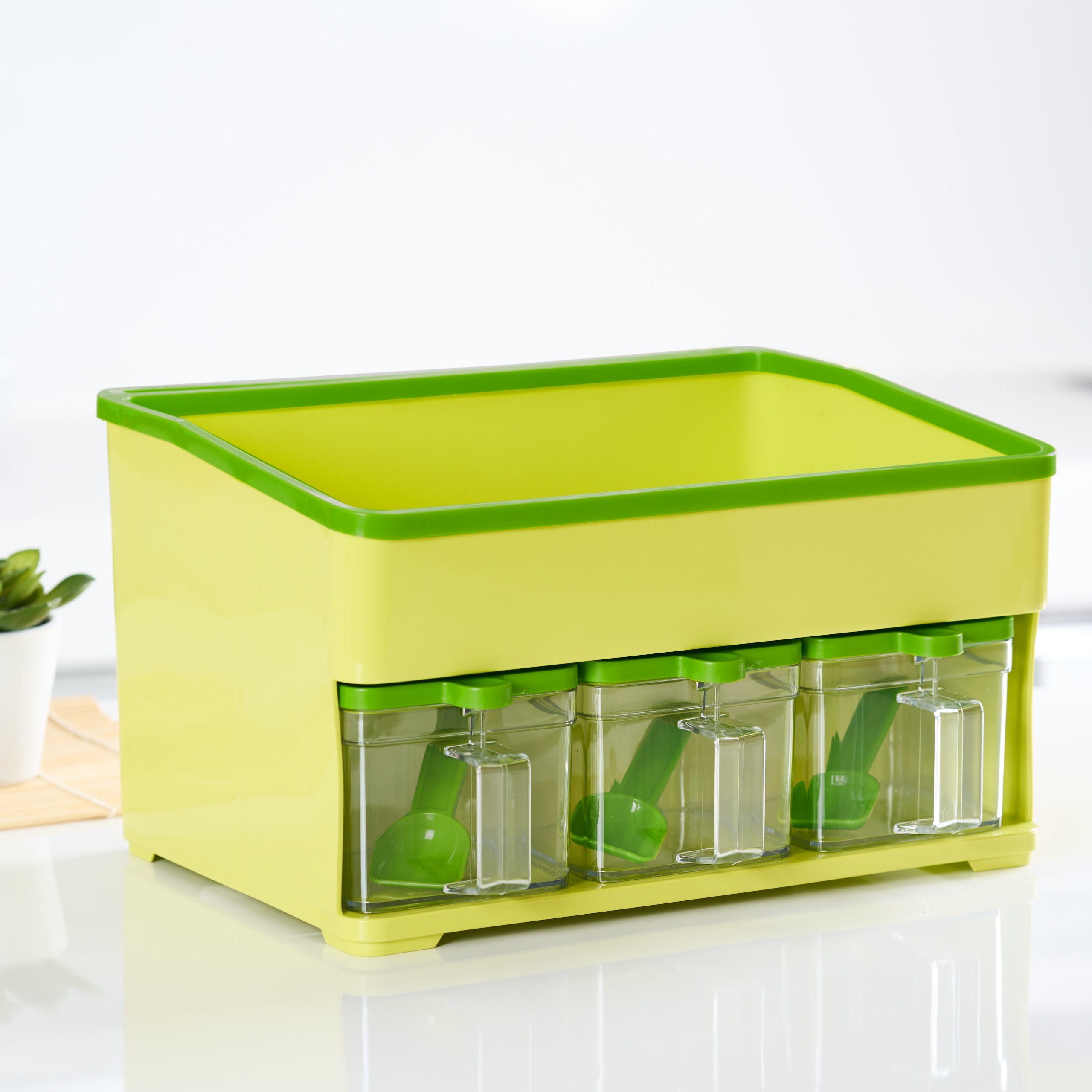 CPM HAZEL Spice Rack SS1 Organizer Rack With Brown Box/Rak Bumbu 1 Susun
