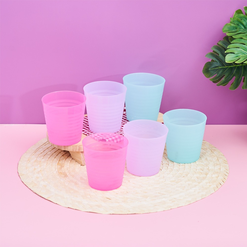 CPM Veasna Gelas Plastik Set Isi 6 Multicolor