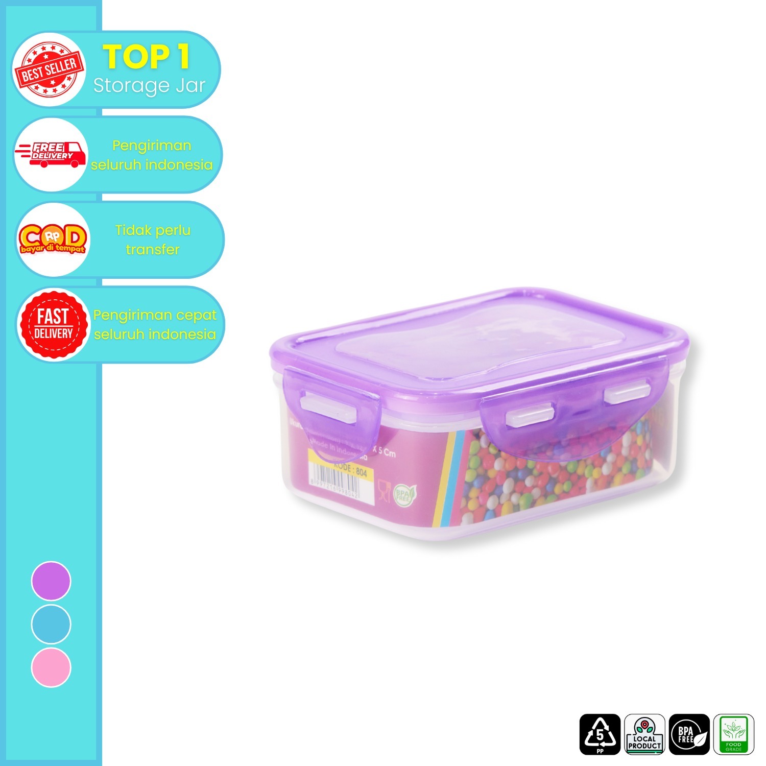 CPM Cadeo Food Storage Kunci Set 1 / Kotak Makan Plastik