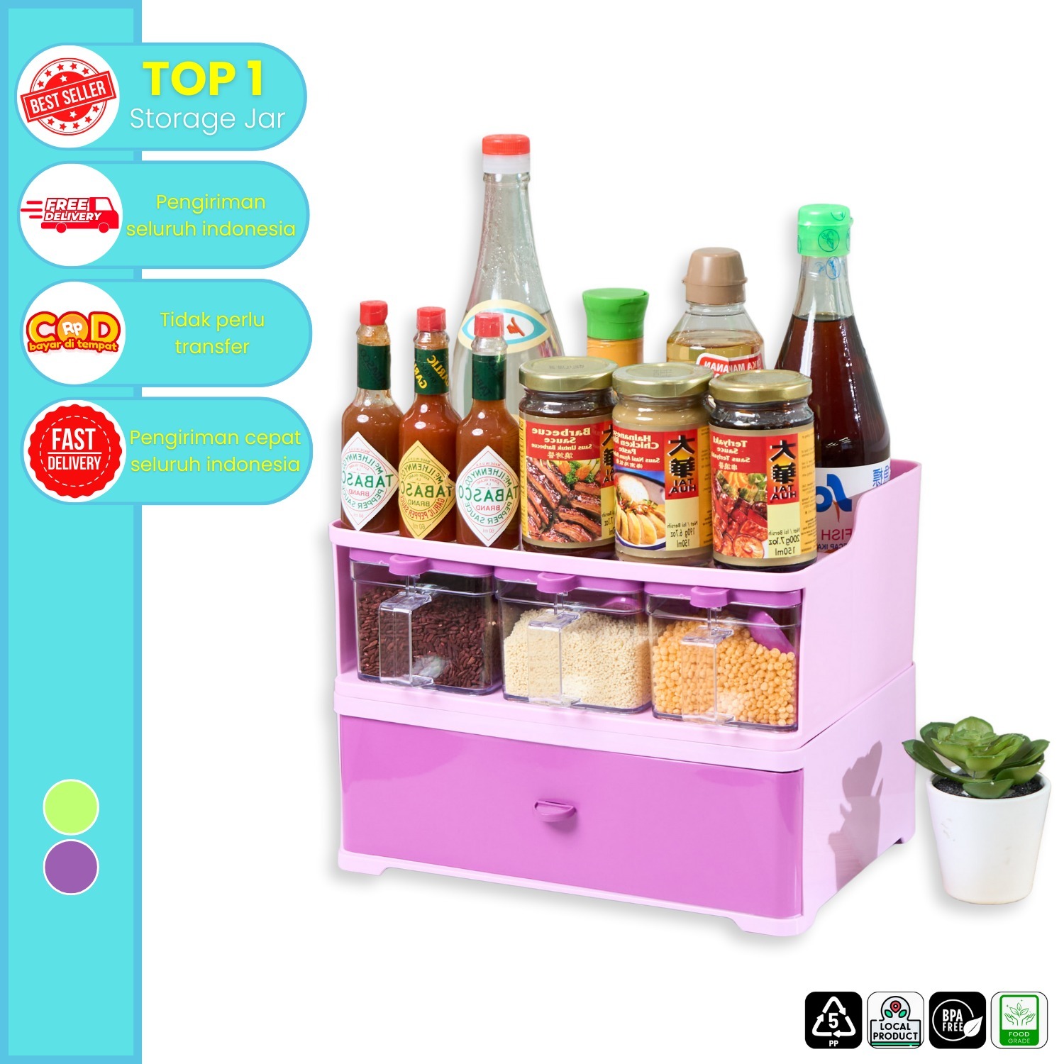 CPM Michelle Spice Rack SS2 With Organizer Rack/Rak Bumbu Michelle SSN 2 MSTR