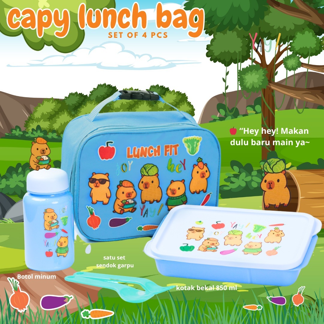 CPM Capy Lunch Fit Set Of 4 Pcs/Tas Bekal Makan Set