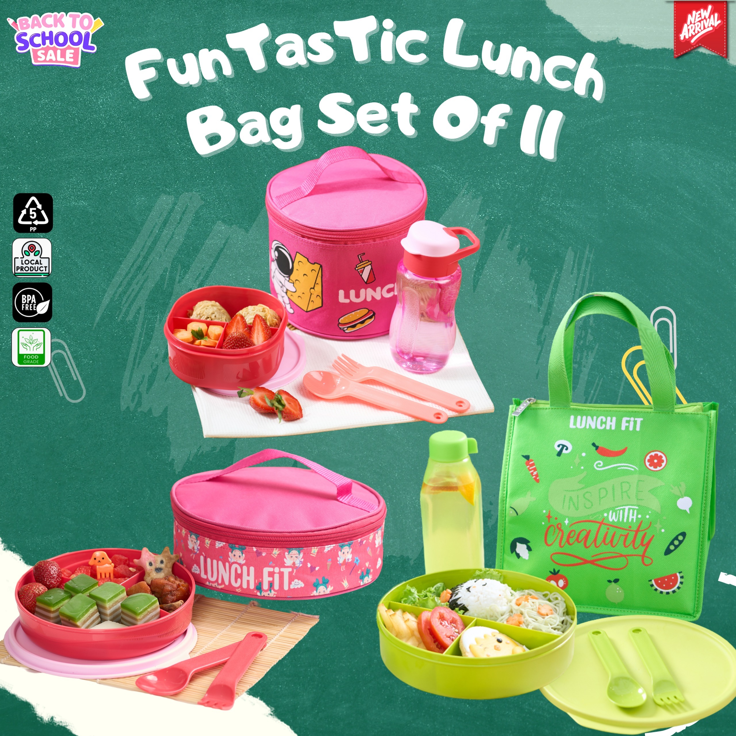 CPM Funtastic Lunch Bag Set Of 11
