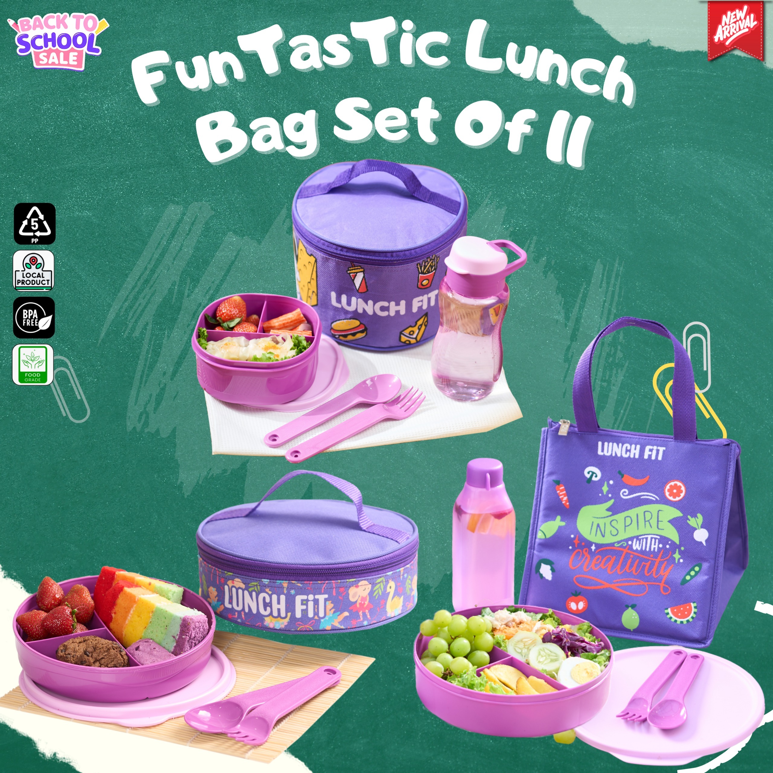 CPM Funtastic Lunch Bag Set Of 11
