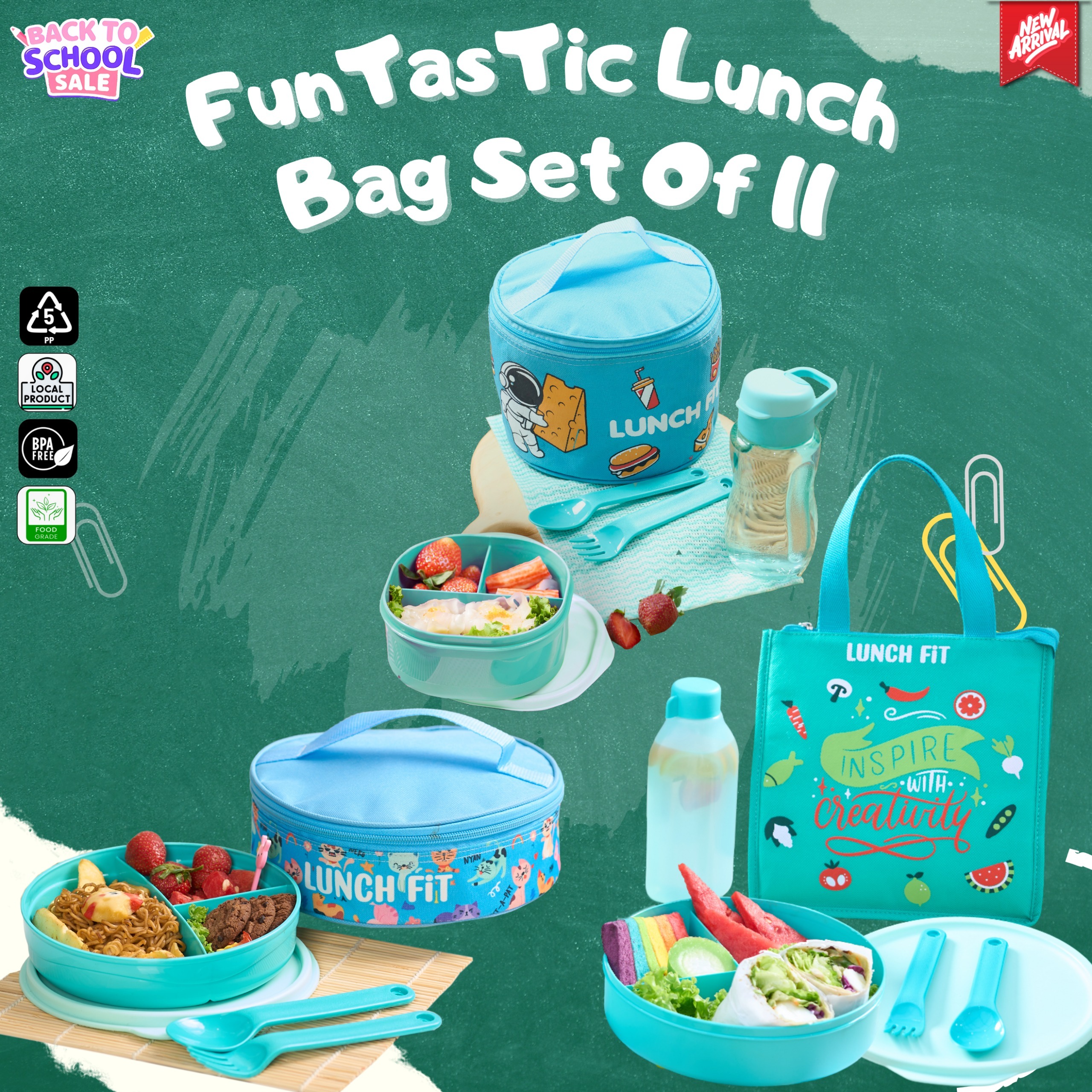 CPM Funtastic Lunch Bag Set Of 11