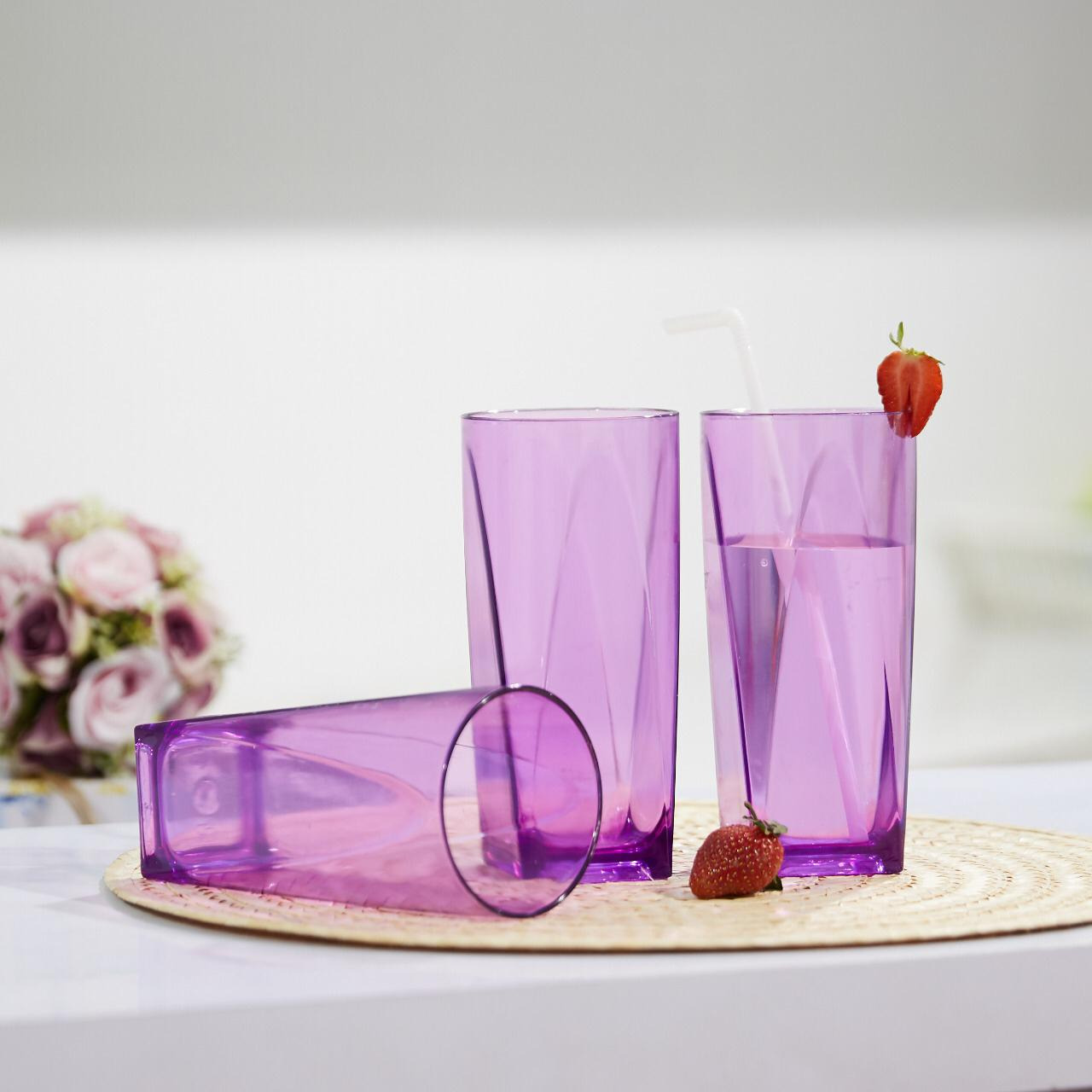  CPM Crystal Glass Set Of 3 Pcs/Gelas Plastik