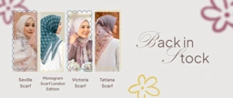 Seville Scarf, Monogram Scarf London Edition, Victoria Scarf, Tatiana Scarf