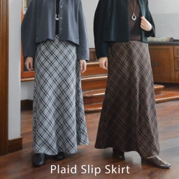 Plaid Slip Skirt